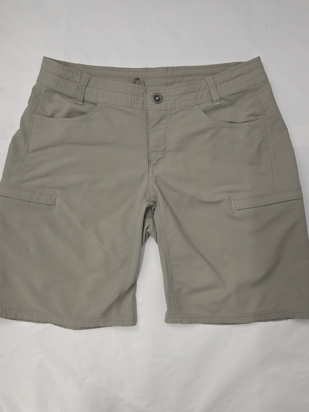 Kuhl Womens Freeflex Cargo Hiking Shorts Khaki Tan Outdoor Gorpcore Tech